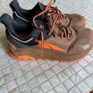 Altra Men's Trail Running Shoes in Brown and Orange